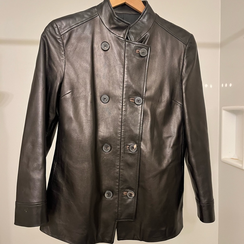 Istvan francer black leather jacket